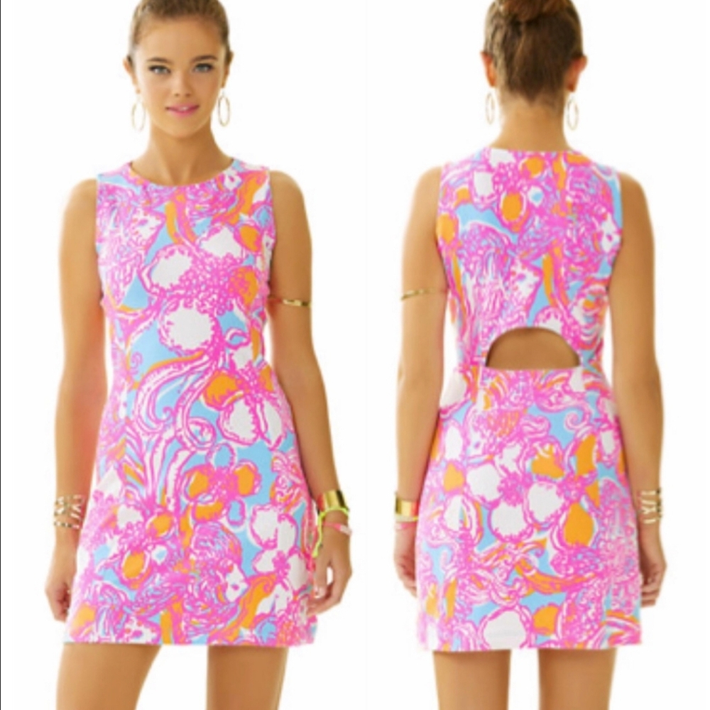 Lilly Pulitzer The Whiting Colorful Sleeveless Casual Sunmer Cut Out Tank Dress - Picture 2 of 10